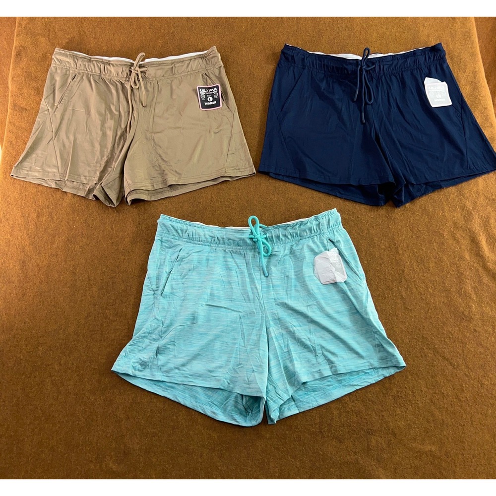 Ultra Performance Women Large Multi Color 3 Pack Comfort Stretch Athletic Shorts